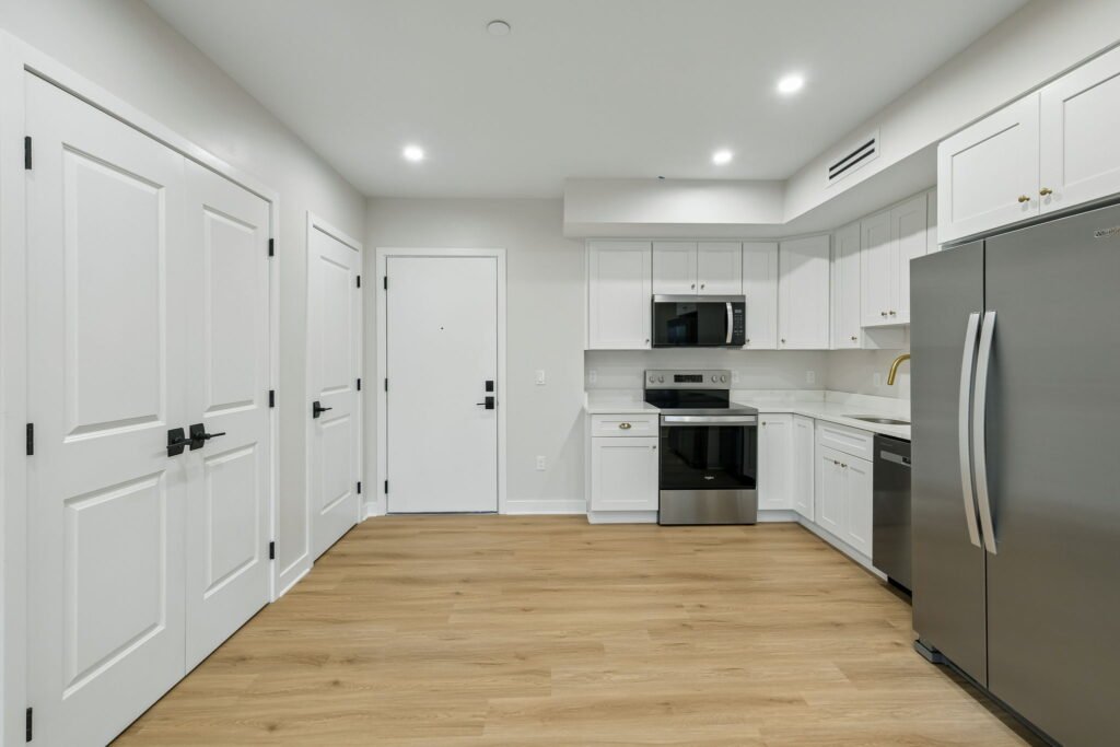 Entry hall opening to the kitchen