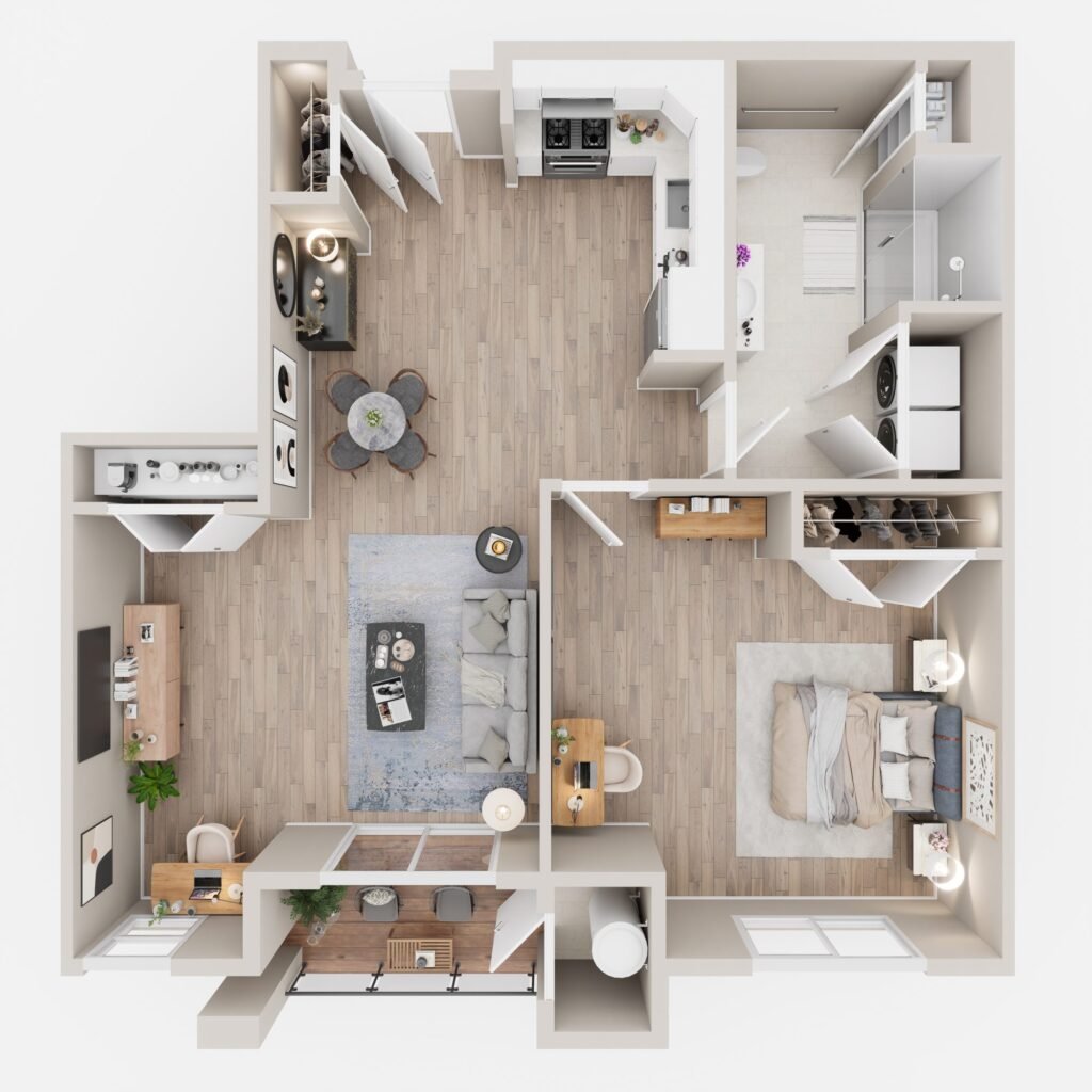 Residence 102 — 3D Floor Plan