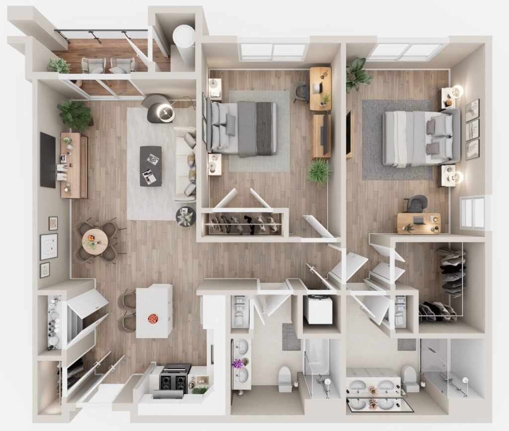 Residence 101 — 3D Floor Plan